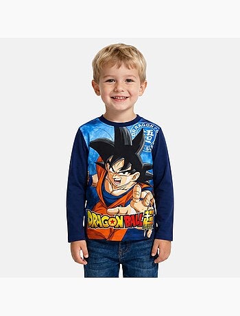 Dragon ball z - camiseta de manga larga estampada, con cuello redondo
