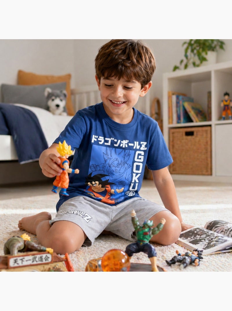 Dragon Ball Z - Conjunto camiseta y short niño Azul marino - Kiabi