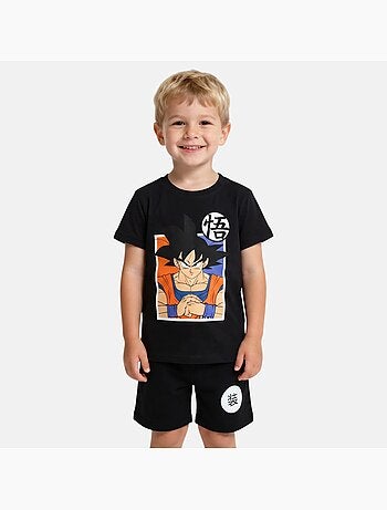Dragon ball z - conjunto de camiseta y pantalón corto a juego para niño con diseño de personaje