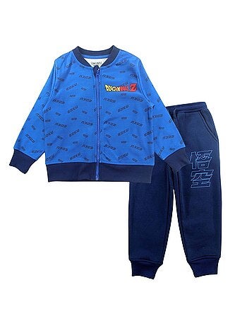 Dragon ball z - conjunto de chaqueta con cremallera estampada y pantalón de chándal