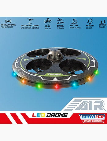 Drone juguete circular teledirigido giro 360º c/giroscopio speed & go