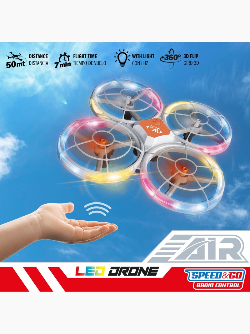 Drone juguete teledirigido 360º c/ luces led 17x17 cm speed & go N/D - Kiabi