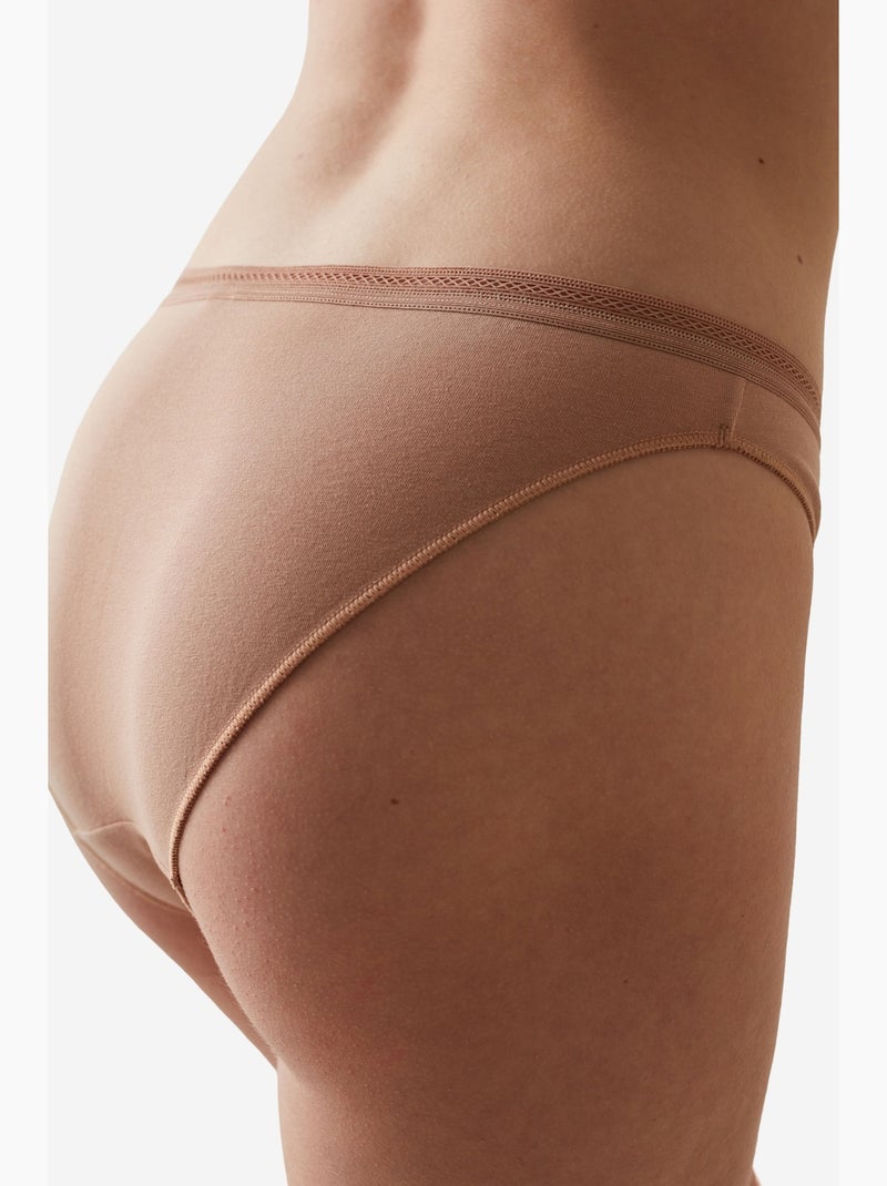 Easy algodón trim slip penti Beige arcilla - Kiabi