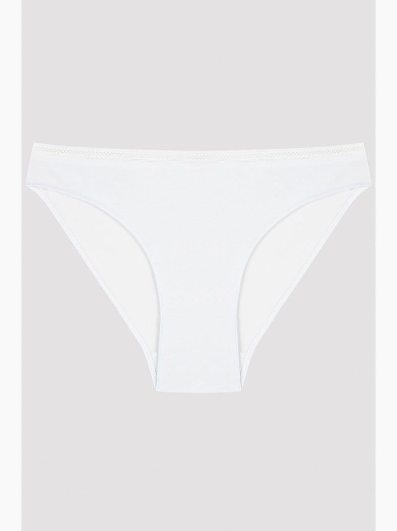 Easy algodón trim slip penti Blanco - Kiabi
