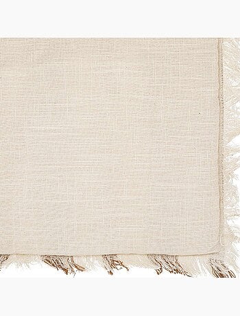 Edredón con flecos beige