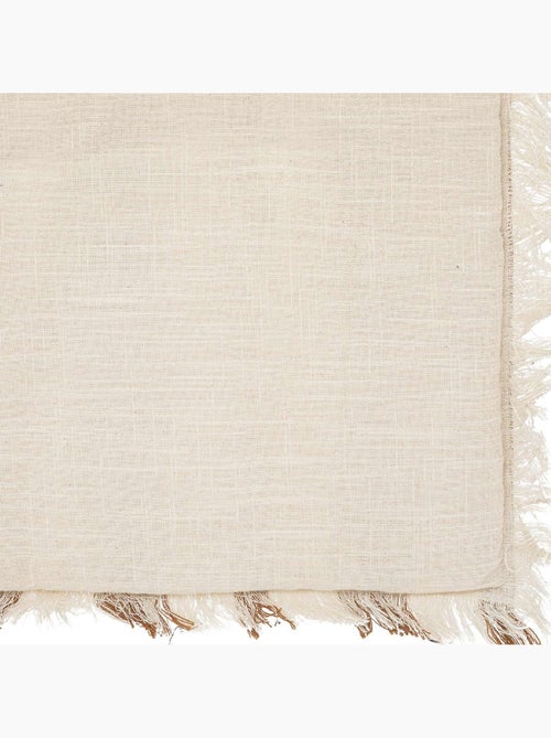 Edredón con flecos beige - Kiabi Edredón con flecos beige - Kiabi