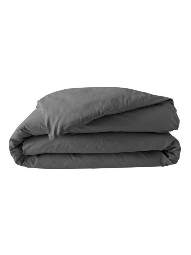 Edredón de Algodón Percal LIA PROMO LINGE Gris antracita - Kiabi