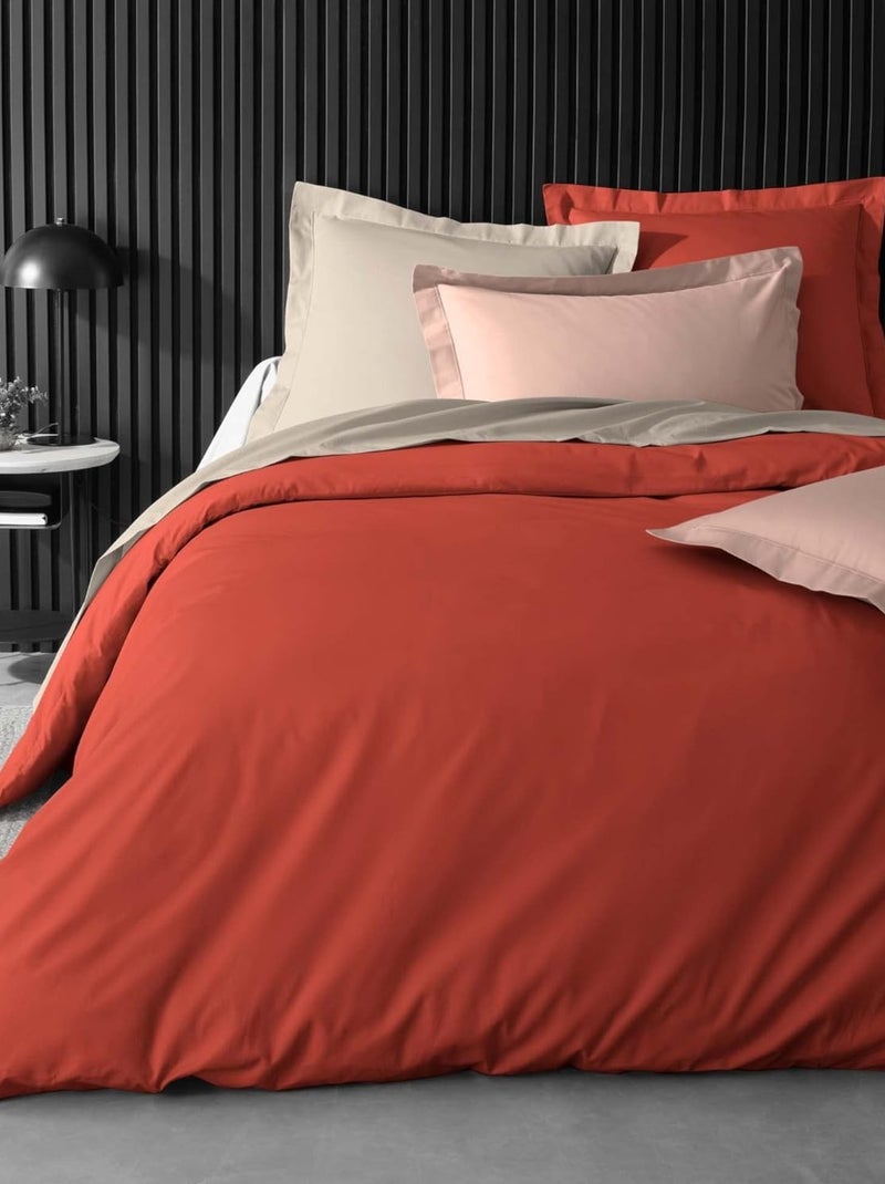 Edredón de Algodón Percal LIA PROMO LINGE Rojo - Kiabi