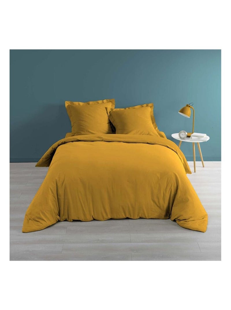 Edredón de Algodón Percale Douceur d'Intérieur Amarillo oscuro - Kiabi