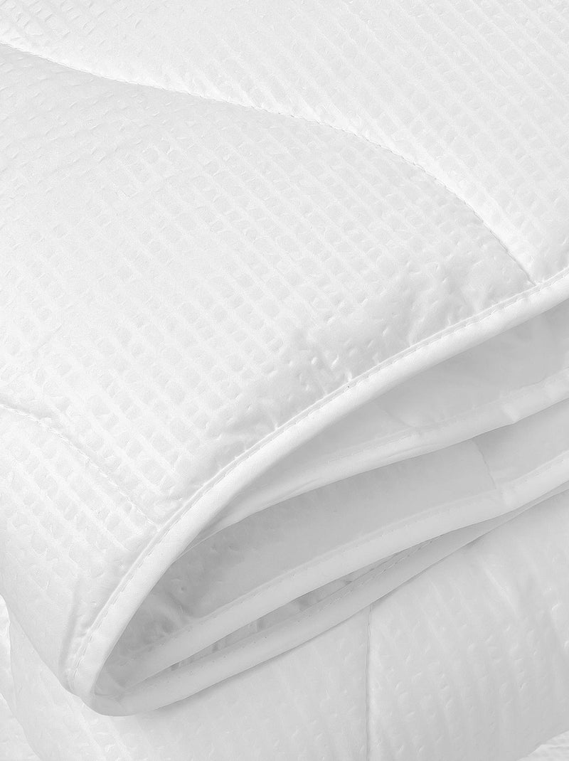 Edredón de invierno con microplumas aspecto gofrado 450gr Blanco - Kiabi