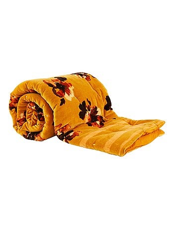Edredón de terciopelo con estampado floral