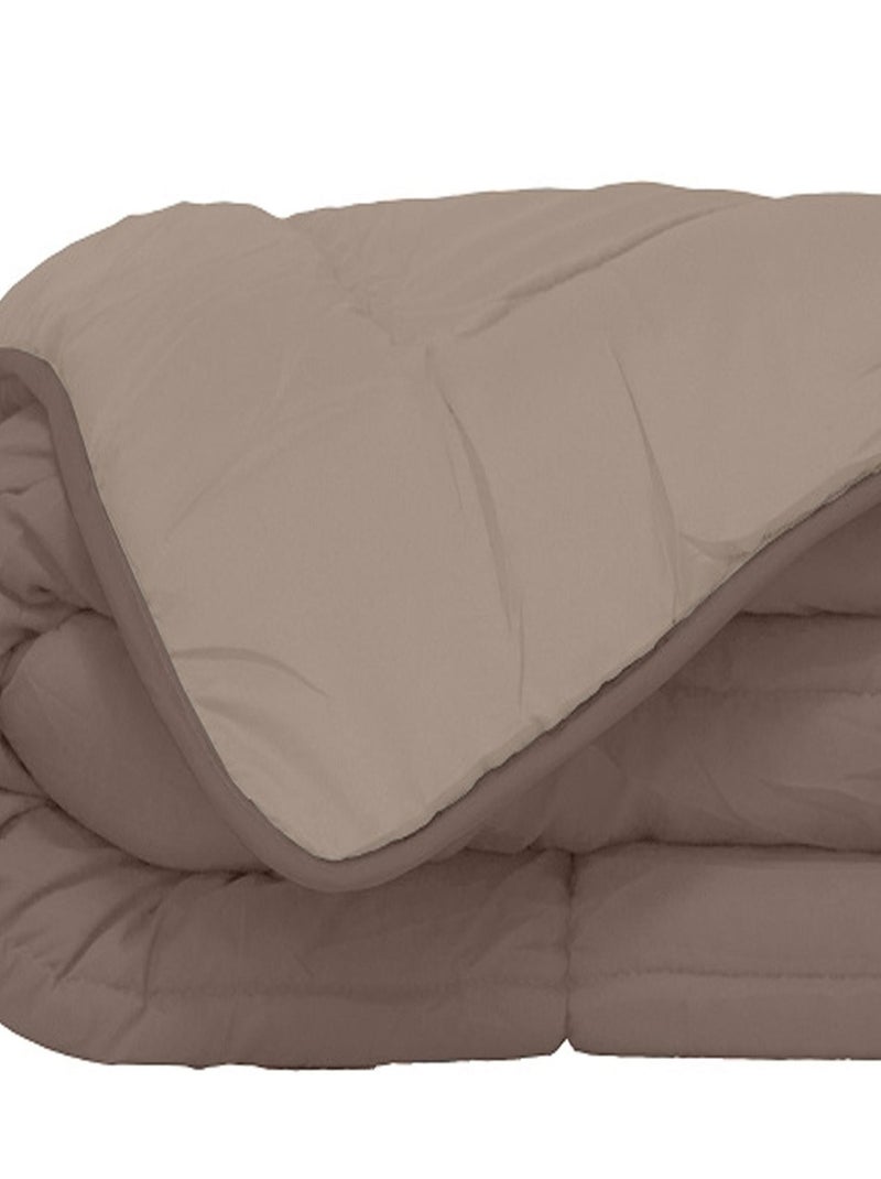 Edredón de verano de microfibra bicolor Taupe - Kiabi