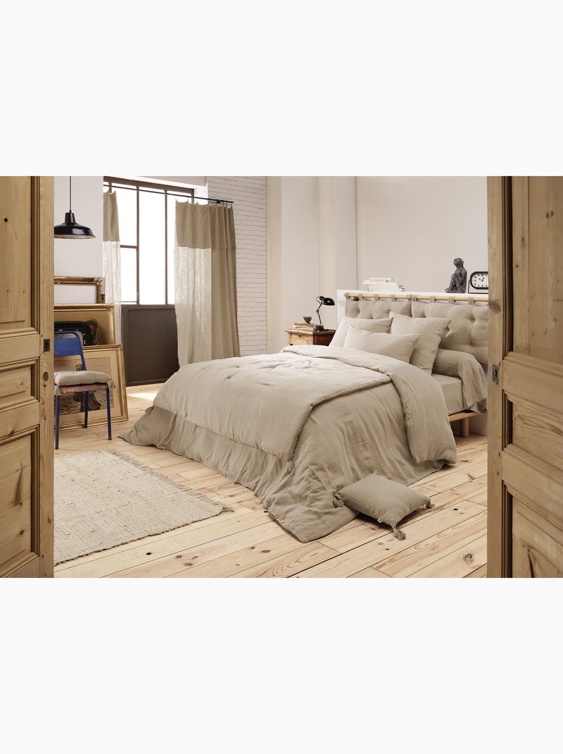 Edredón – doble gasa de algodón 125 gr/m² – ultra suave - gaïa Beige Cordel - Kiabi