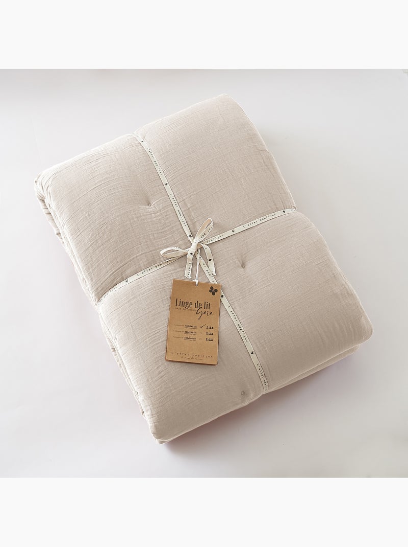Edredón – doble gasa de algodón 125 gr/m² – ultra suave - gaïa Beige Pampa - Kiabi