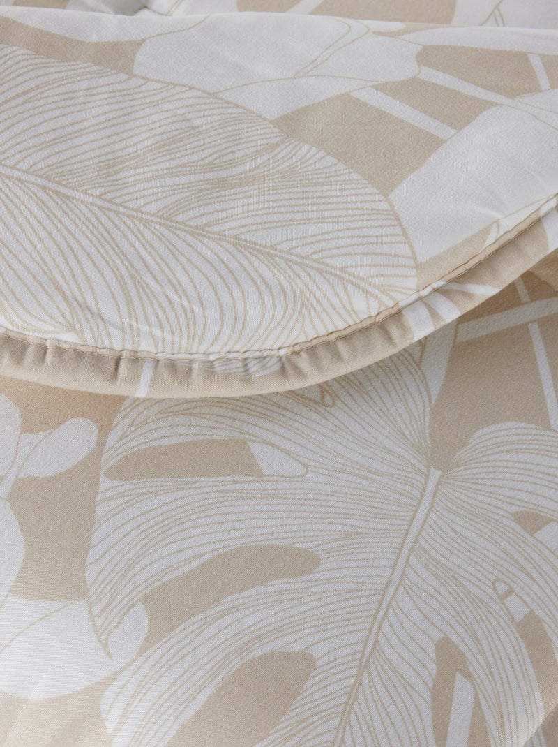 Edredón estampado beige - Kiabi