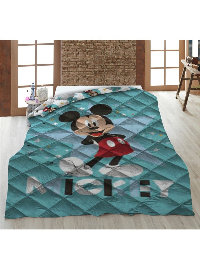 Edredón estampado infantil reversible Azul - Kiabi