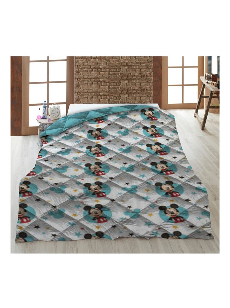 Edredón estampado infantil reversible Azul - Kiabi