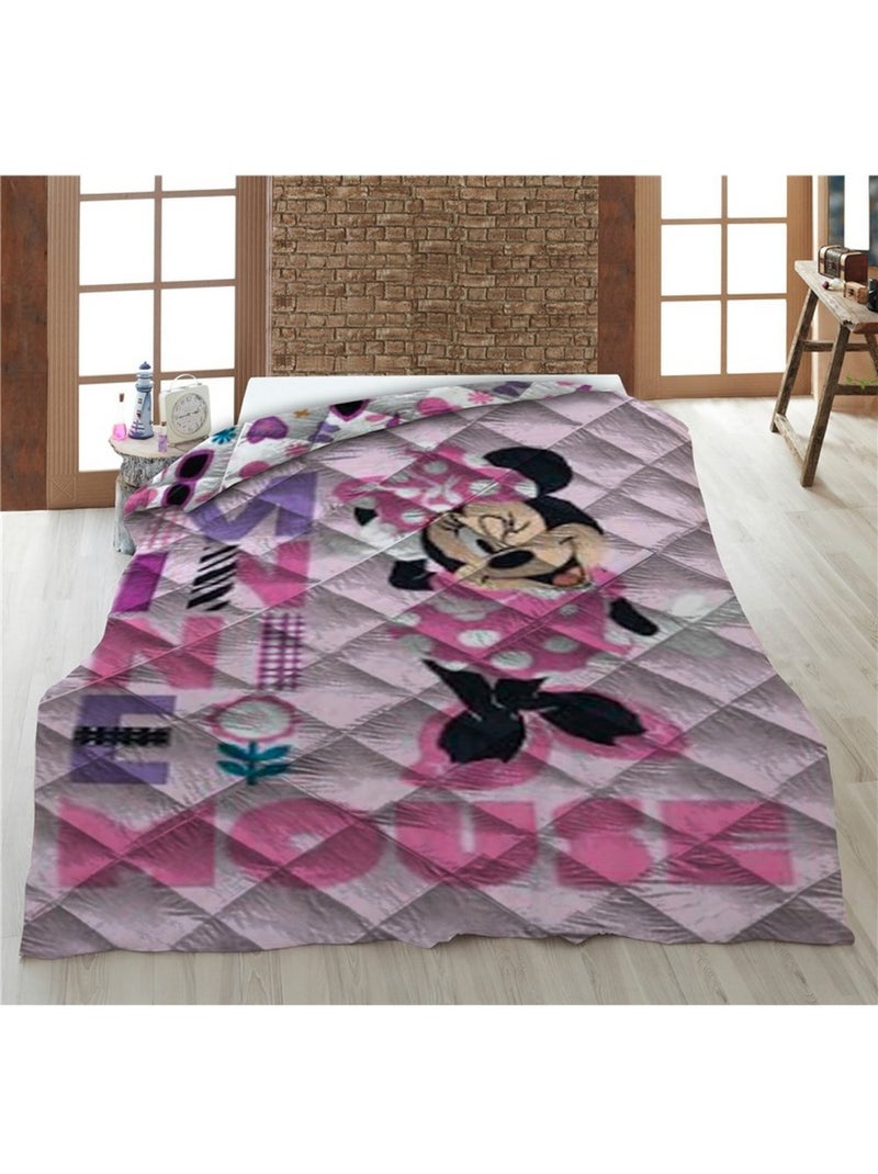 Edredón estampado infantil reversible Rosa - Kiabi