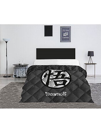 Edredón infantil Dragon Ball acolchado estampado reversible para cama de 2 plazas, con LOGO