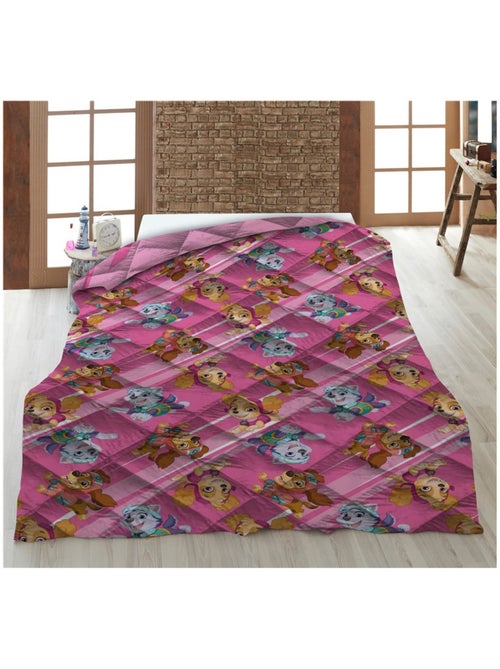 Edredón infantil estampado Patrulla Canina rosa, 1 plaza, acolchado reversible 140x200 cm - Kiabi Edredón infantil estampado Patrulla Canina rosa, 1 plaza, acolchado reversible 140x200 cm - Kiabi