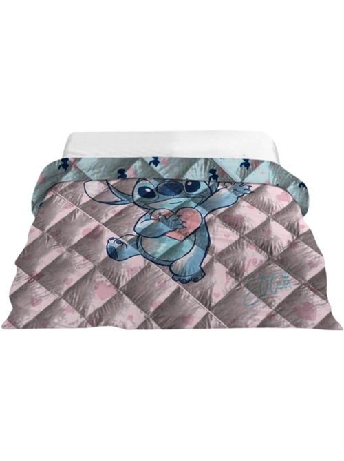 Edredón infantil Stitch, acolchado estampado reversible para cama de 2 plazas, HEART - Kiabi Edredón infantil Stitch, acolchado estampado reversible para cama de 2 plazas, HEART - Kiabi