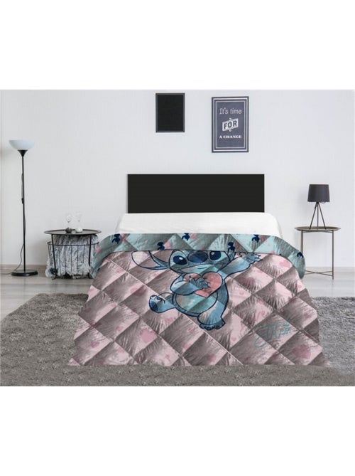 Edredón infantil Stitch, acolchado estampado reversible para cama de 2 plazas, HEART - Kiabi Edredón infantil Stitch, acolchado estampado reversible para cama de 2 plazas, HEART - Kiabi