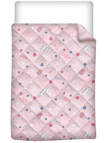 Edredón Stitch y Angel Rose Disney infantil, textil Oeko-Tex, estampado reversible, cama 1 plaza