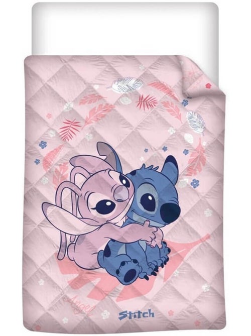 Edredón Stitch y Angel Rose Disney infantil, textil Oeko-Tex, estampado reversible, cama 1 plaza - Kiabi Edredón Stitch y Angel Rose Disney infantil, textil Oeko-Tex, estampado reversible, cama 1 plaza - Kiabi