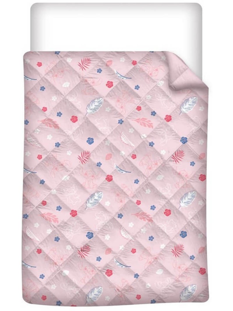 Edredón Stitch y Angel Rose Disney infantil, textil Oeko-Tex, estampado reversible, cama 1 plaza Multicolor - Kiabi