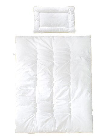 Edredón y almohada en algodón blanco para cuna y cama infantil - Juego todas las estaciones 'Roba'