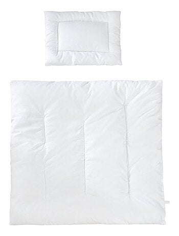 Edredón y almohada en algodón blanco para moisés y cuna - Juego todas las estaciones 'Roba'
