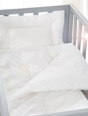 Edredón y almohada en algodón blanco para moisés y cuna - Juego todas las estaciones 'Roba'