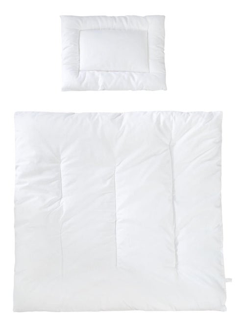 Edredón y almohada en algodón blanco para moisés y cuna - Juego todas las estaciones 'Roba' - Kiabi