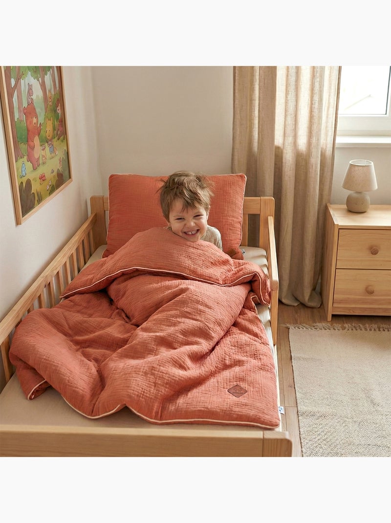 Edredón y almohada infantil gasa algodón | SEVIRA KIDS Marrón - Kiabi