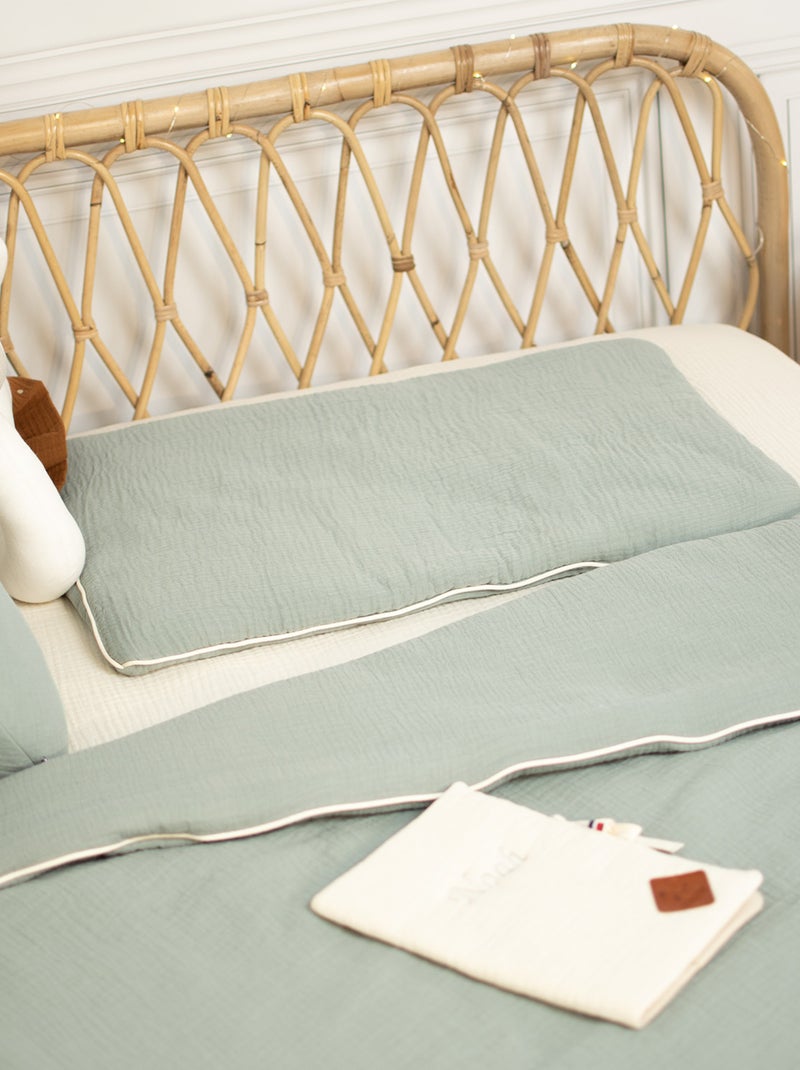 Edredón y almohada infantil gasa algodón | SEVIRA KIDS Verde agua - Kiabi