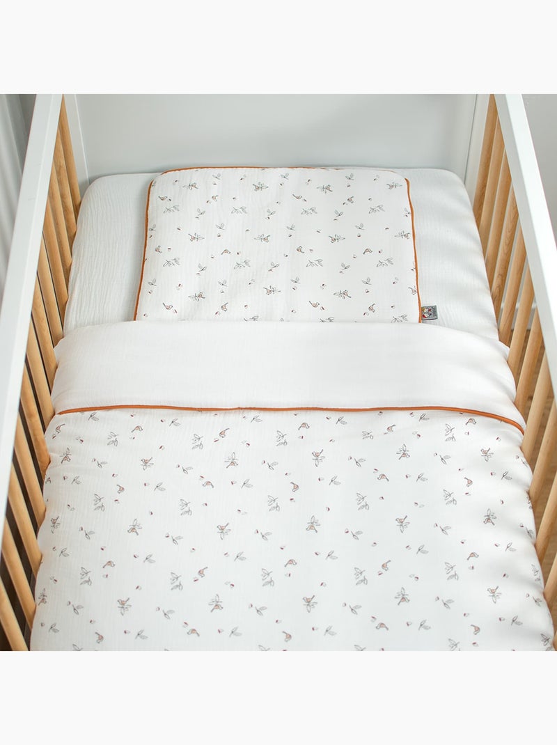 Edredón y almohada infantil reversible de gasa de algodón | SEVIRA KIDS Blanco - Kiabi