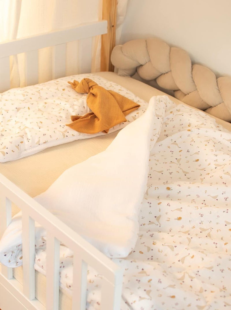 Edredón y almohada infantil reversible de gasa de algodón | SEVIRA KIDS Blanco - Kiabi