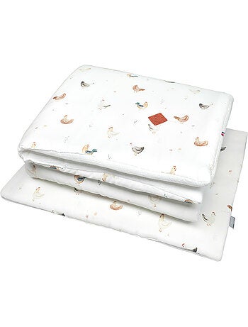 Edredón y almohada infantil reversible de gasa de algodón | SEVIRA KIDS