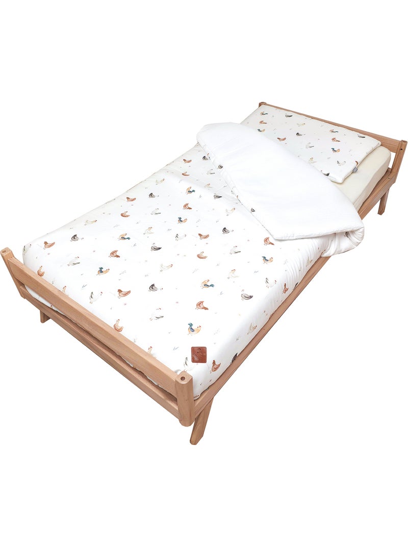 Edredón y almohada infantil reversible de gasa de algodón | SEVIRA KIDS Crudo - Kiabi