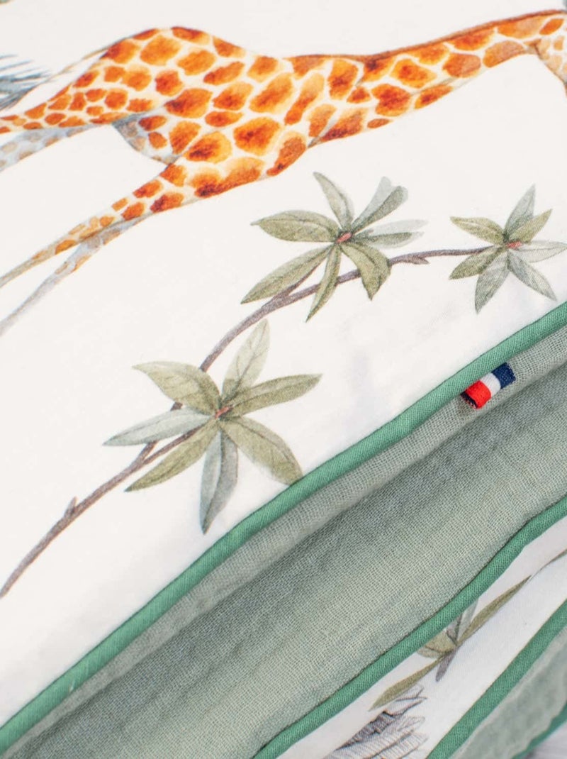 Edredón y almohada infantil reversible de gasa de algodón | SEVIRA KIDS Verde agua - Kiabi