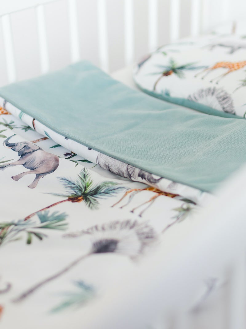 Edredón y almohada infantil reversible de gasa de algodón | SEVIRA KIDS Verde - Kiabi