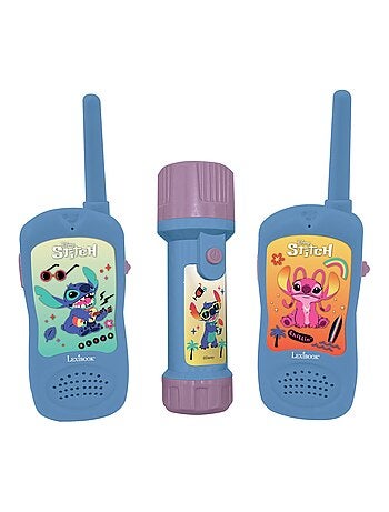 El juego de aventuras stitch con walkies talkies y linterna/brújula