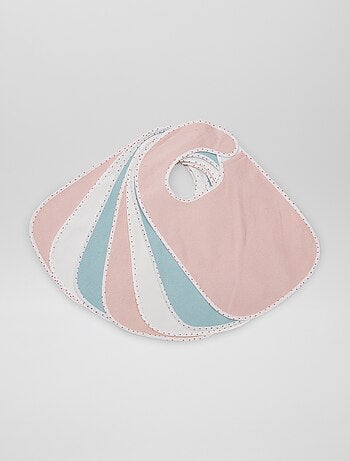 El lote de 7 baberos de rizo doble