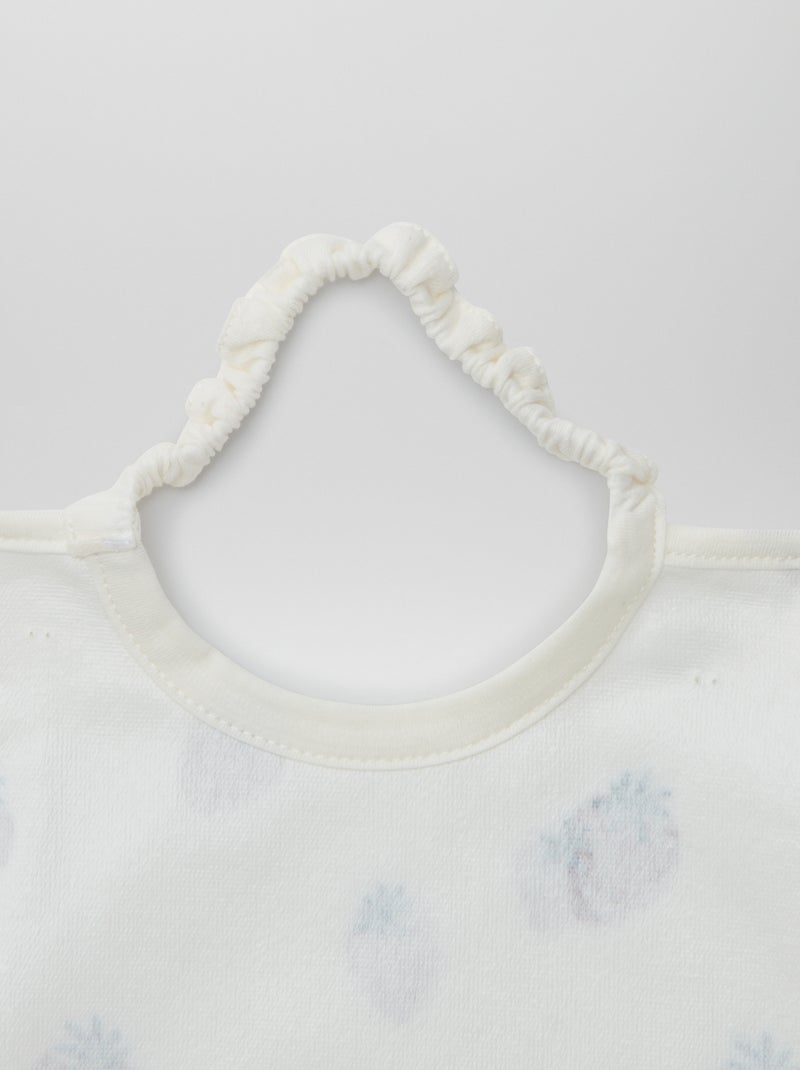 El Pack de 2 baberos con cuello elástico BLANCO - Kiabi