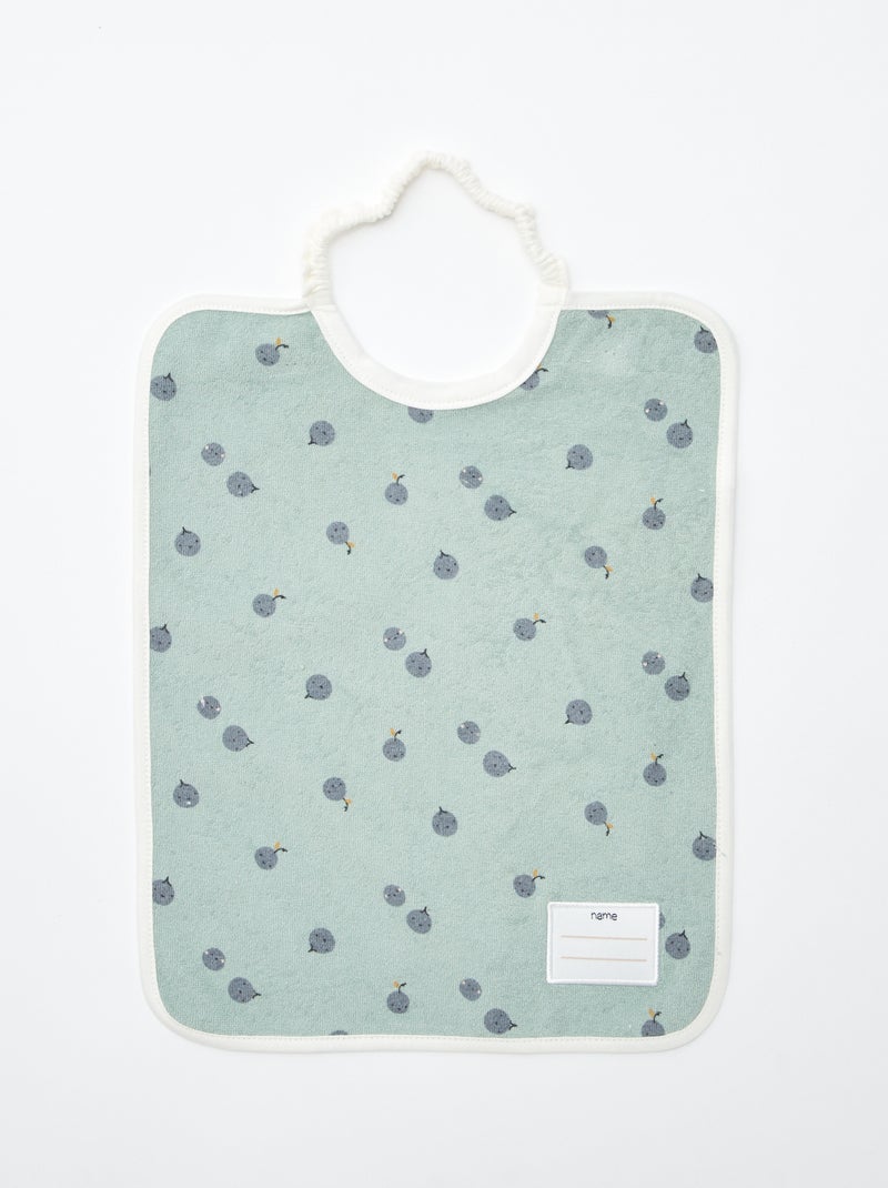 El pack de 2 baberos con cuello elástico VERDE - Kiabi