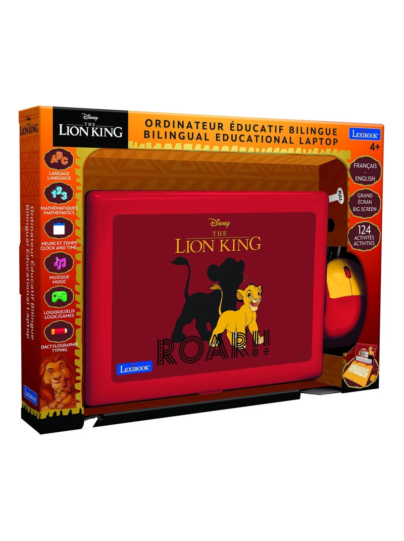 El Rey León puertoátil educativo bilingüe con 124 actividades (EN/FR) Amarillo - Kiabi
