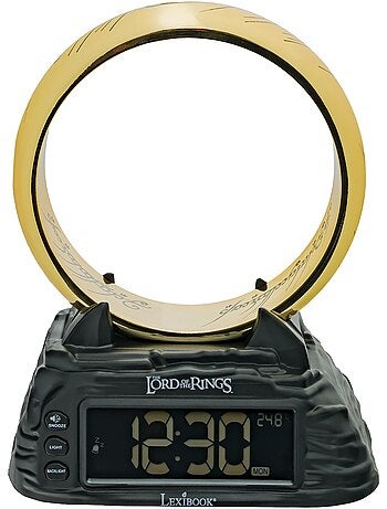 El señor de los anillos reloj despertador digital con anillo luminoso.