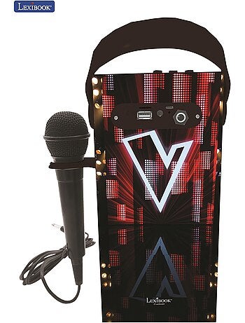 El voz trendy altavoz puertoátil bluetooth® con micrófono y sorprendentes efectos luminosos