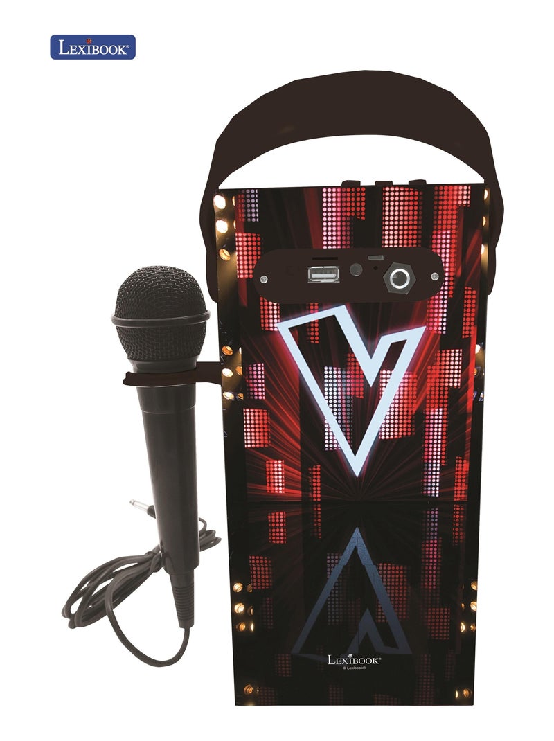 el voz Trendy Altavoz puertoátil Bluetooth® con micrófono y sorprendentes efectos luminosos Negro - Kiabi