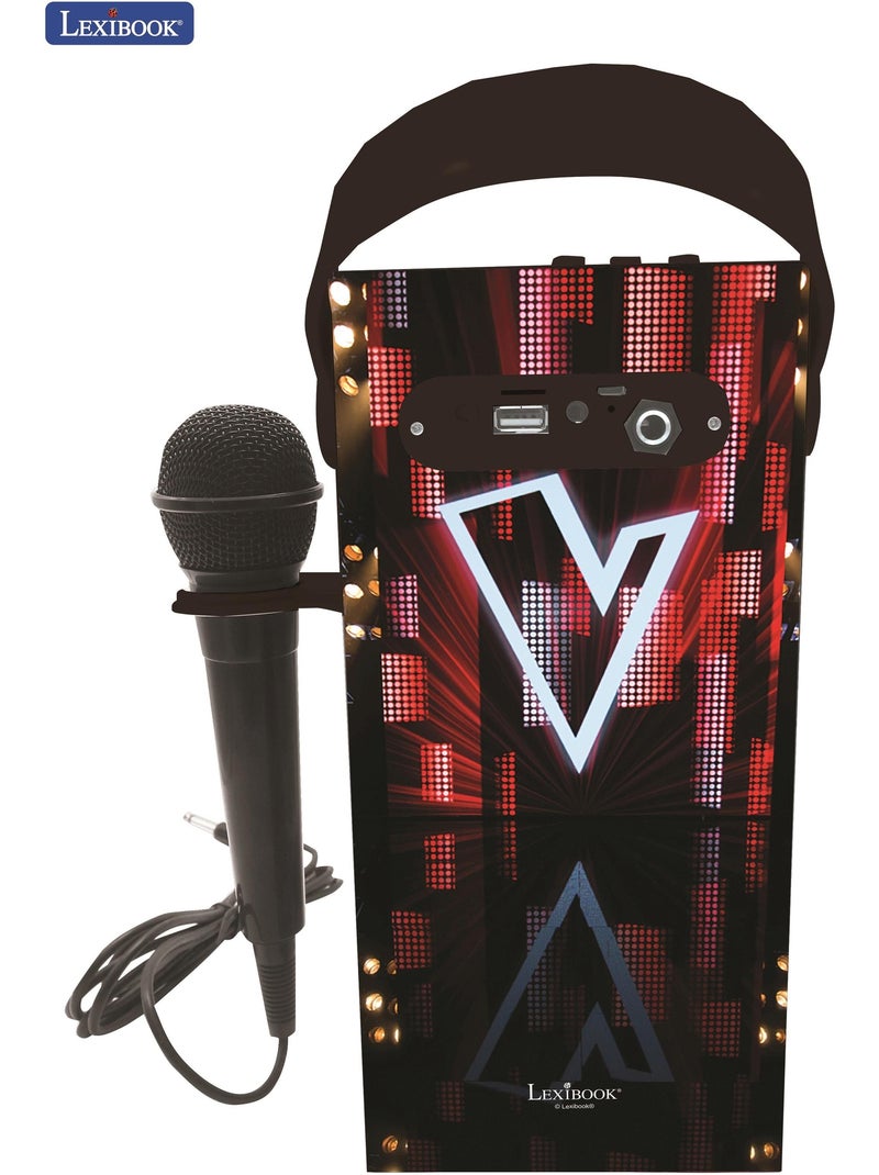 el voz Trendy Altavoz puerto?til Bluetooth? con micr?fono y sorprendentes efectos luminosos Negro - Kiabi